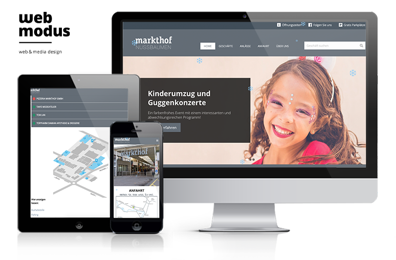 Webdesign Aargau Referenz WordPress-Website Markthof Nussbaumen